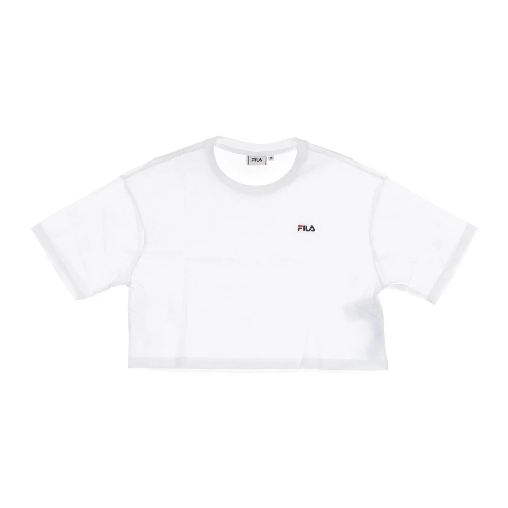 Fila Heldere Witte Cropped Tee Korte Mouw White Dames