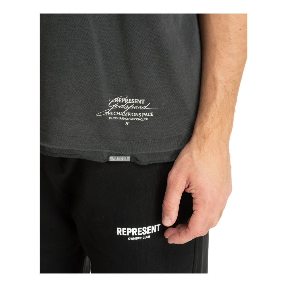 Represent T-shirt met patroonlogo Black Heren