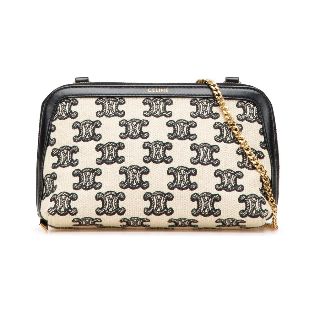 Celine Vintage Women's Brown Pre-Owned Chain Shoulder Bag