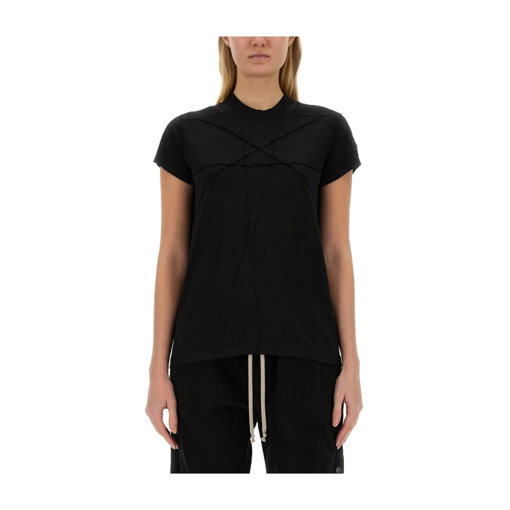 Rick Owens Katoenen T-shirt Made in Italy Black Dames