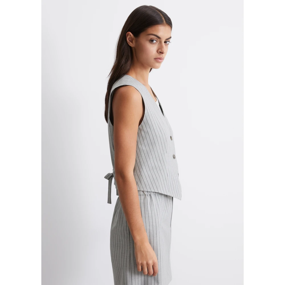 Marc O'Polo Pinstripe vest regular Gray Dames