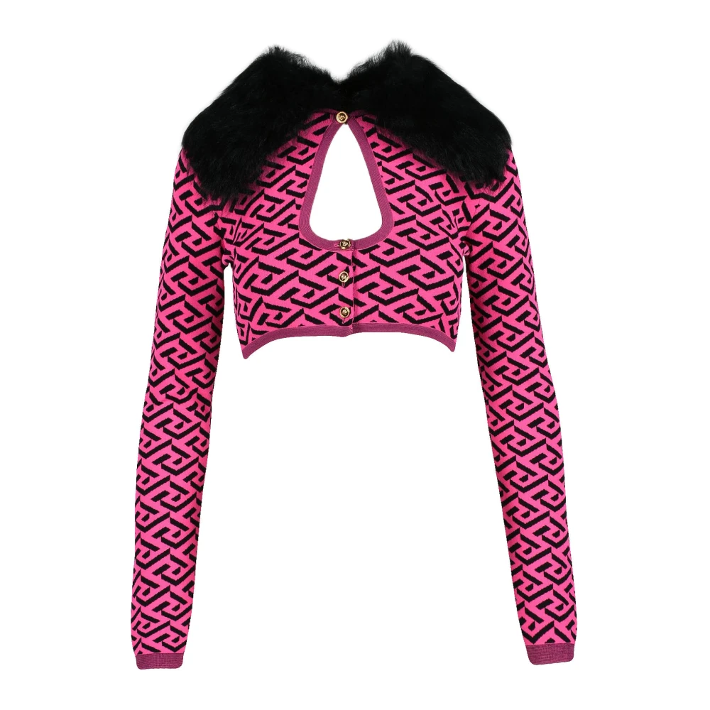 Versace Collectie Gebreide Top Pink Dames