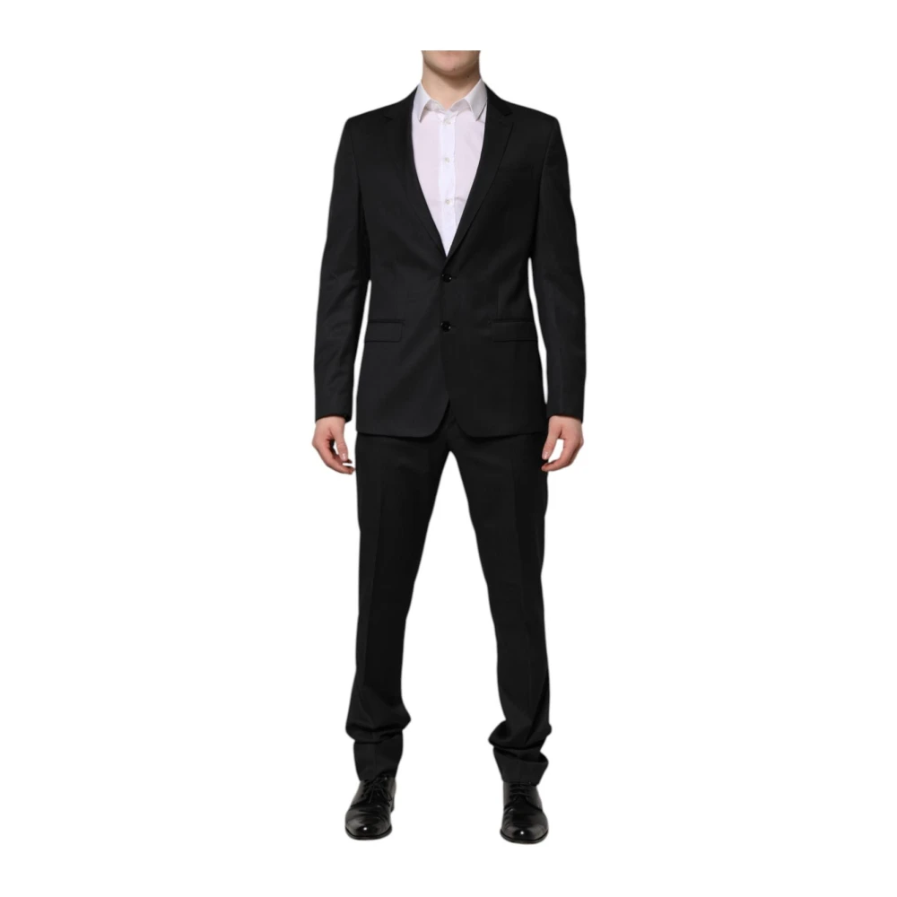 Dolce & Gabbana Gray Luxury Classic Fit Suit - Male - Single Breasted Suits - M - Suits