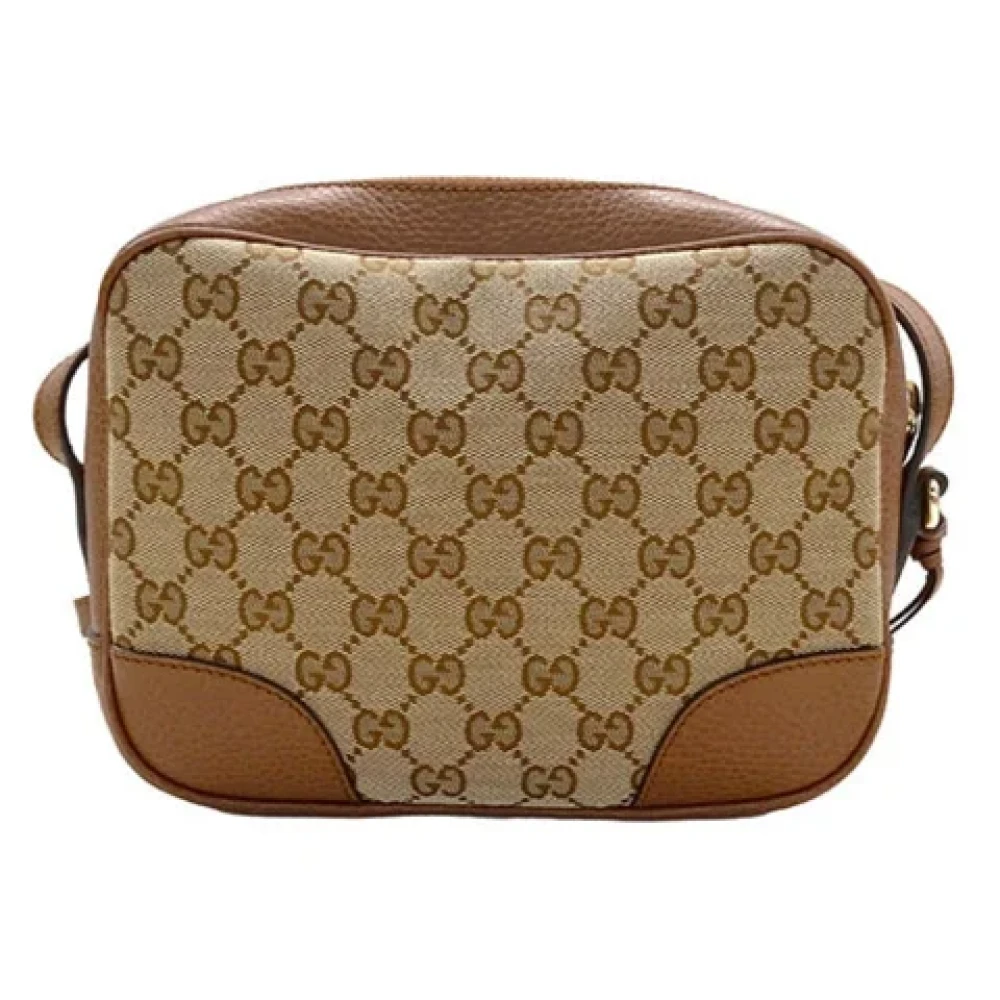 Gucci Vintage Pre-owned Canvas shoulder-bags Brown Dames