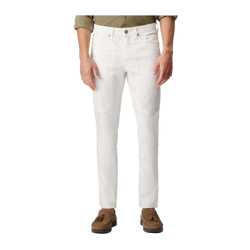 Jeckerson Skinny Fit Katoenmix Broek White Heren
