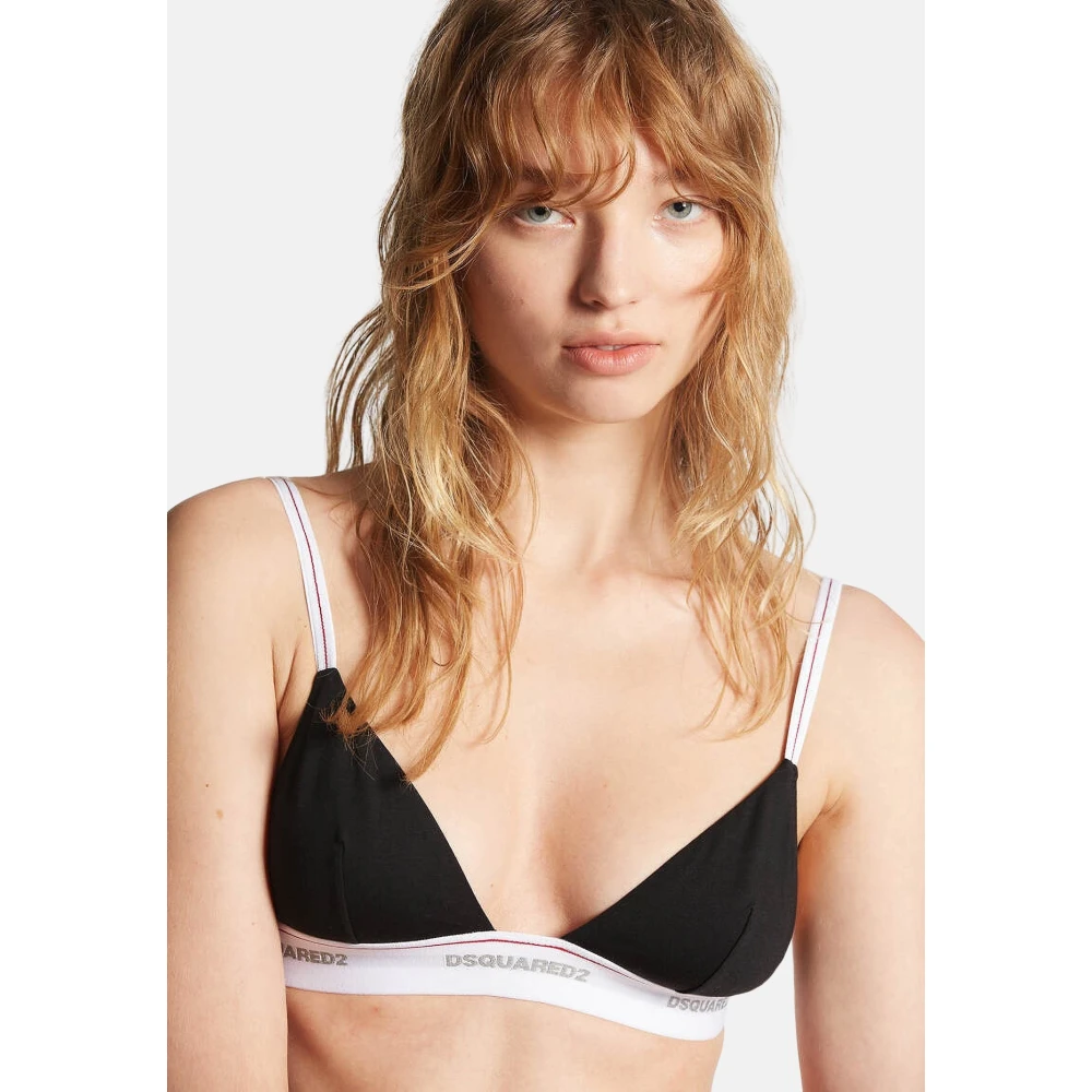 Dsquared2 Sportieve Zwarte Triangel Beha Black Dames