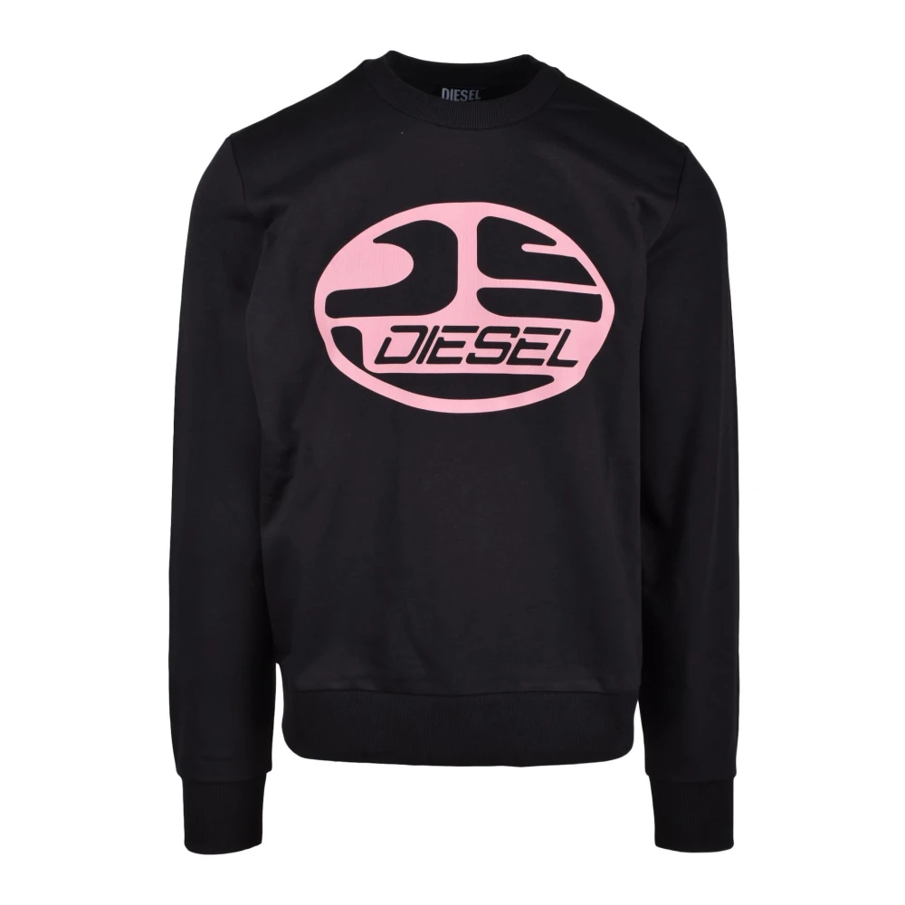 Diesel Katoenmix Stijlvolle Gebreide Top Black Heren