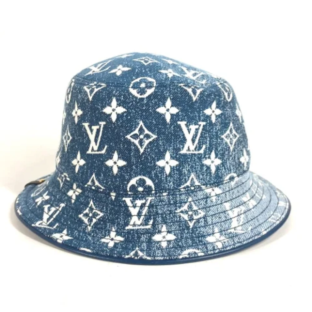 Louis Vuitton Vintage Pre-owned Cotton hats Blue Dames