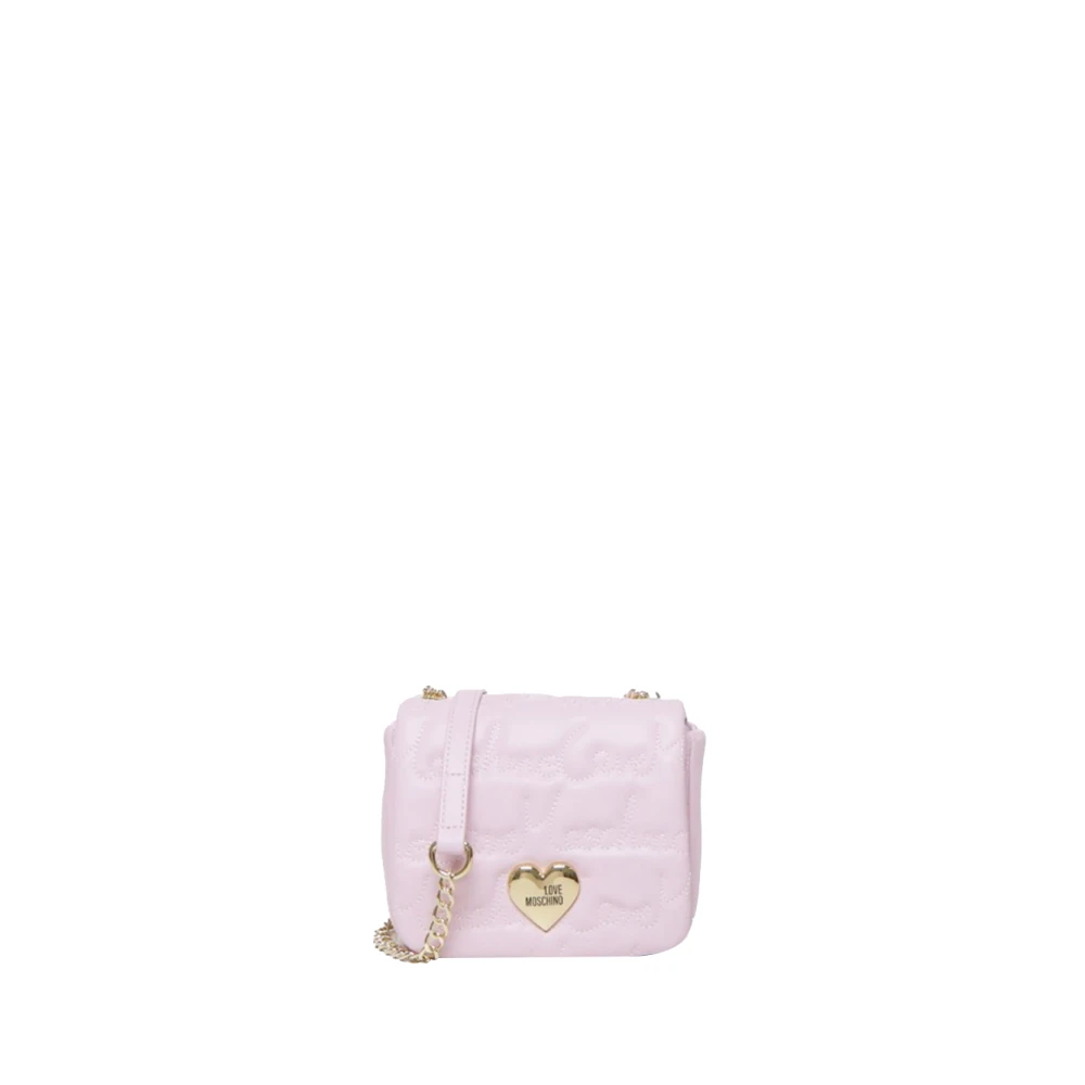 Moschino Roze Schoudertas met Gouden Details Pink Dames