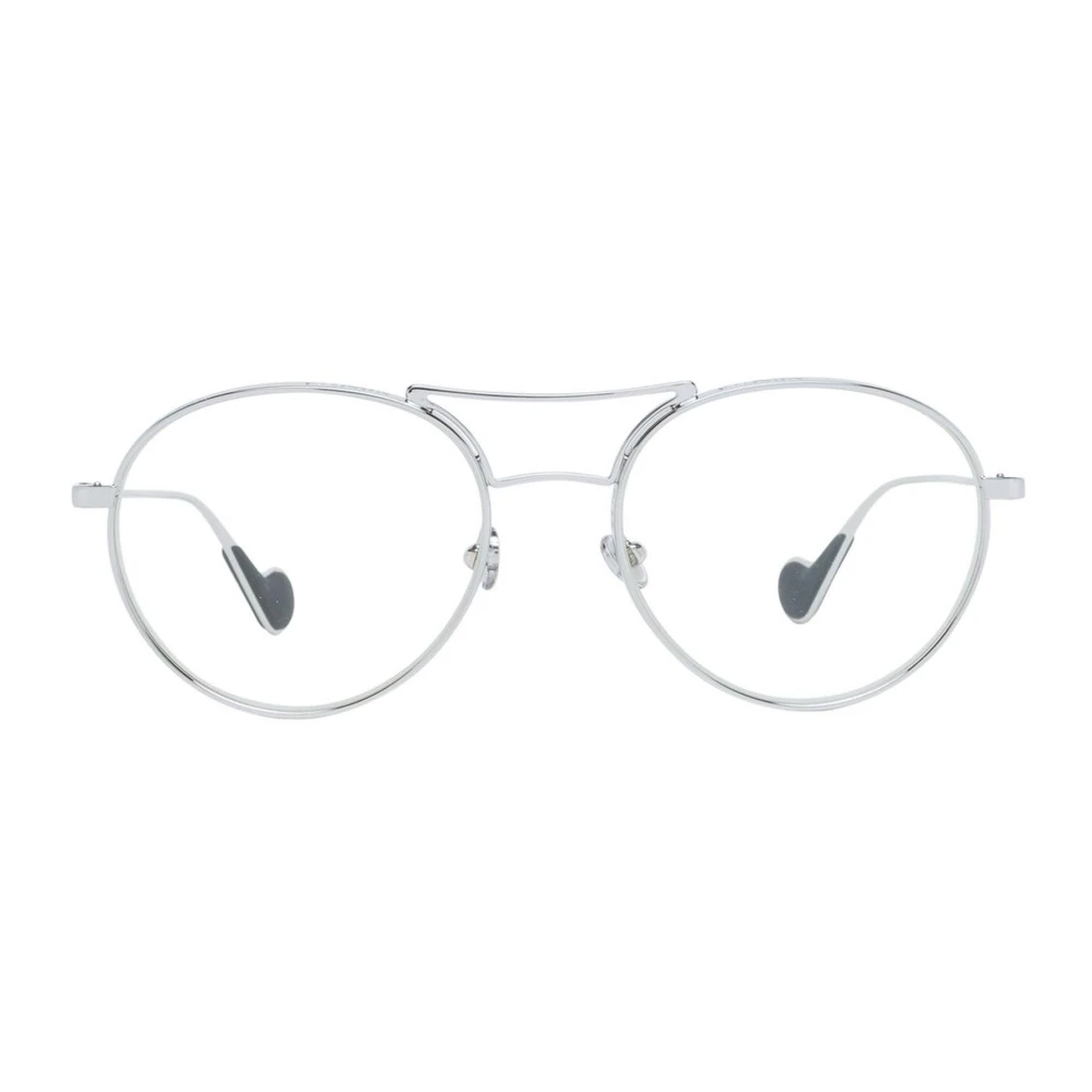Moncler Gele Lens Ronde Metalen Zonnebril Gray Unisex