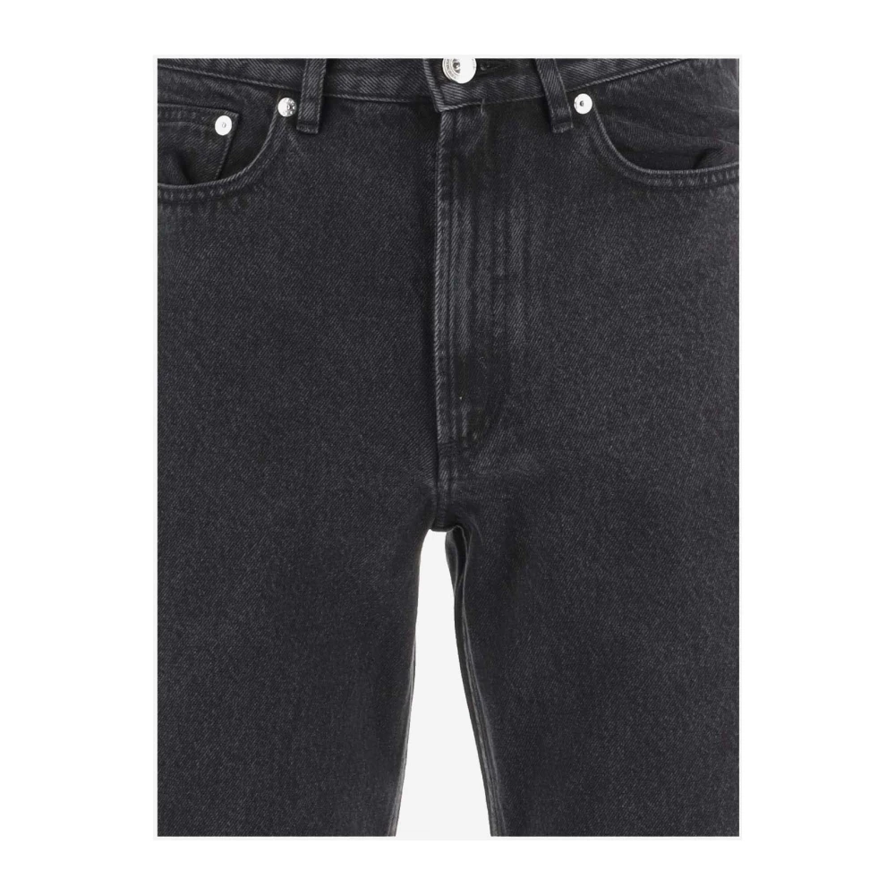 A.p.c. Zwarte Denim Jeans Rechte Pijp Black Heren