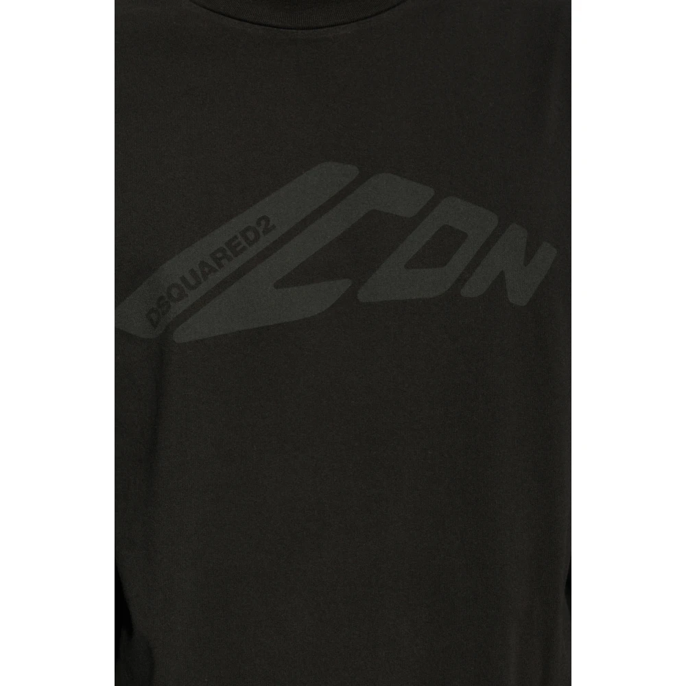 Dsquared2 T-shirt met logo Black Heren