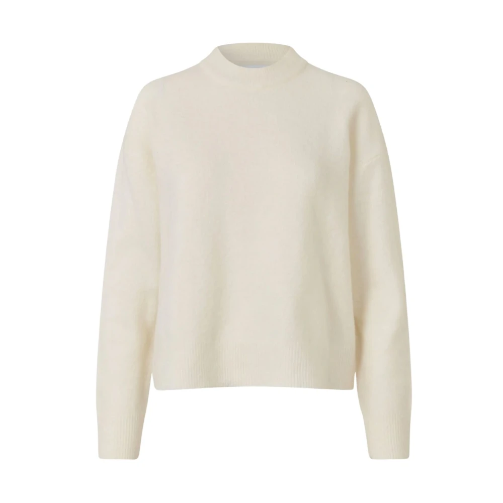 Samsøe Regular Fit Wol Alpaca Trui White Dames