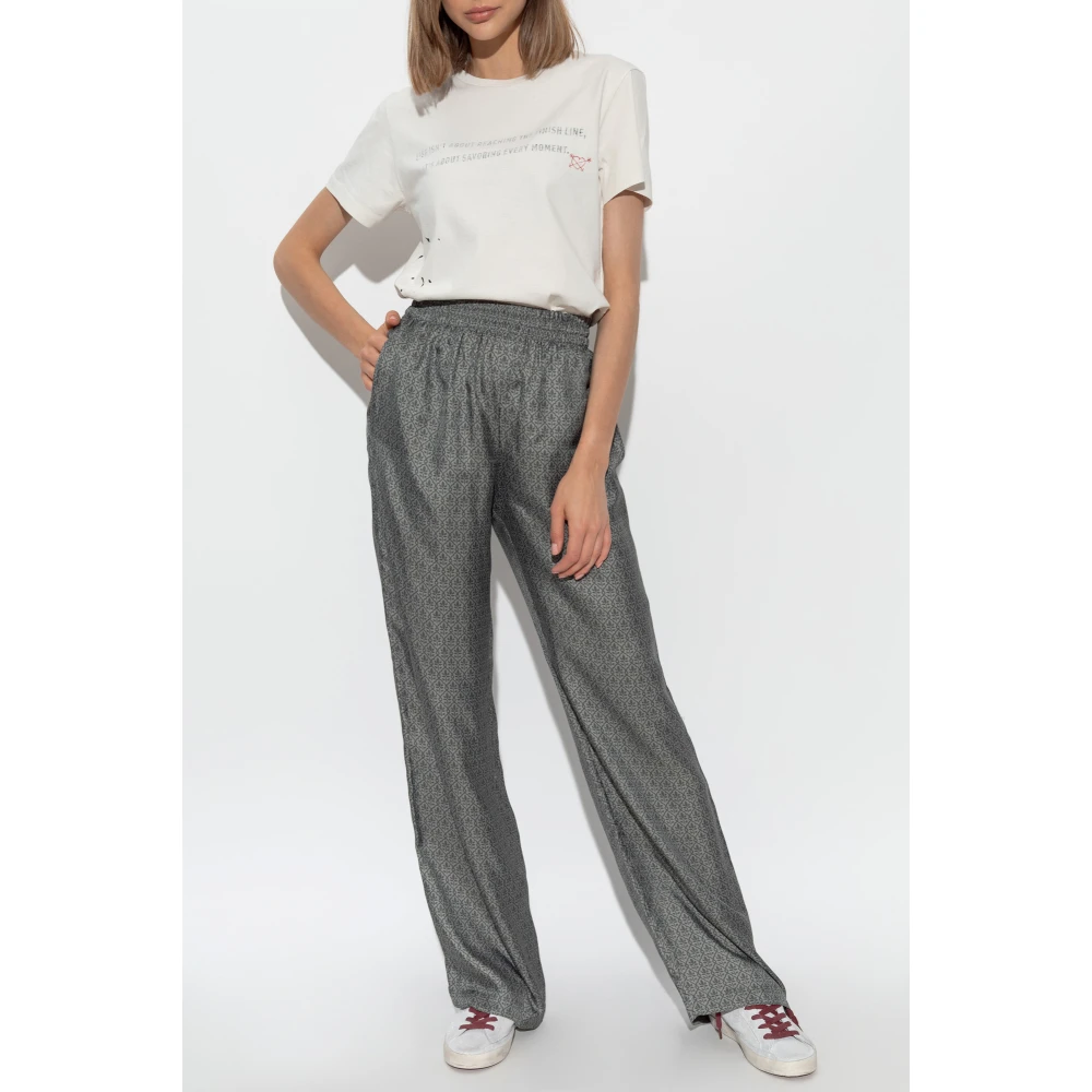 Golden Goose Gestreepte loszittende broek Gray Dames