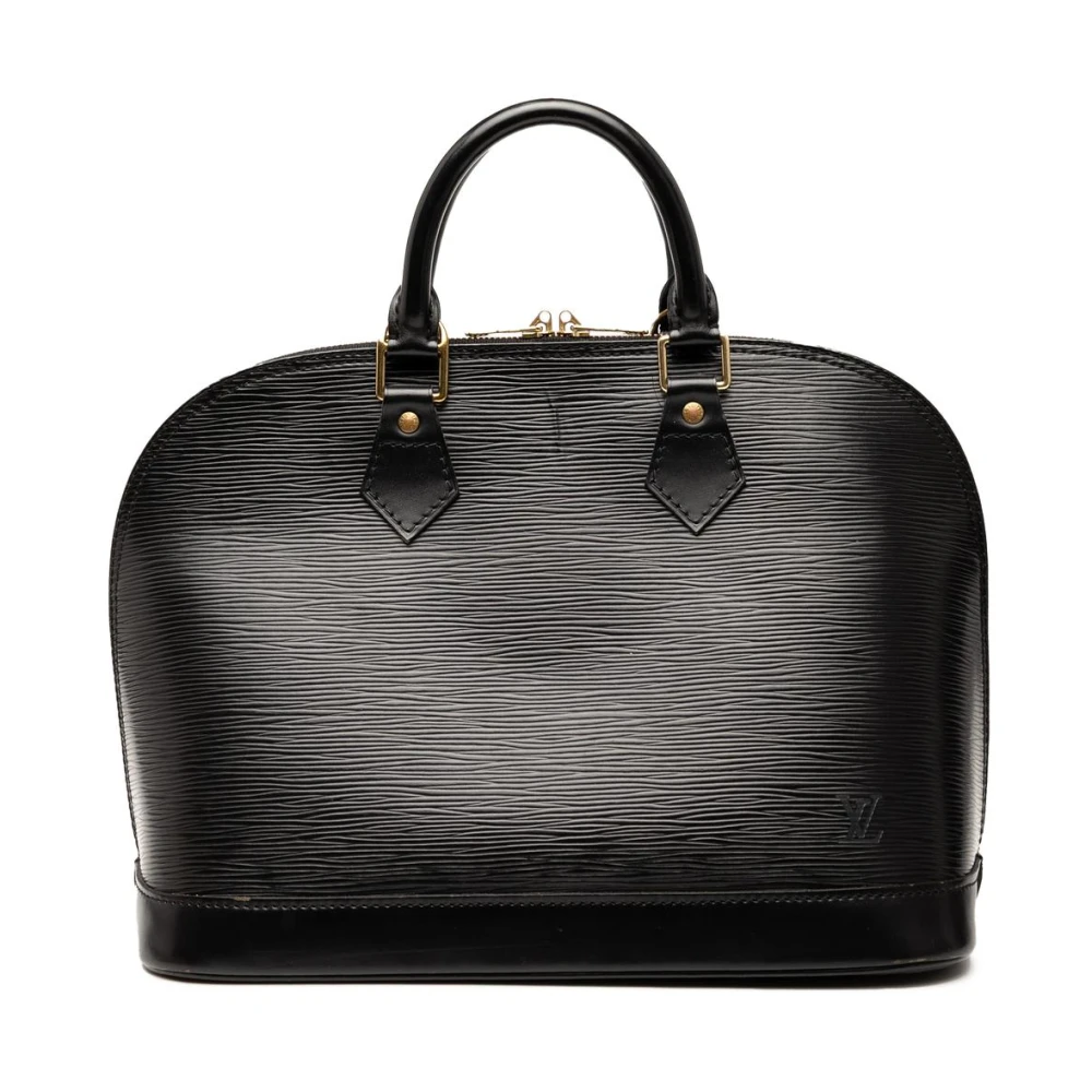 Louis Vuitton Vintage Women's Black Pre-Owned Leather Dome Satchel