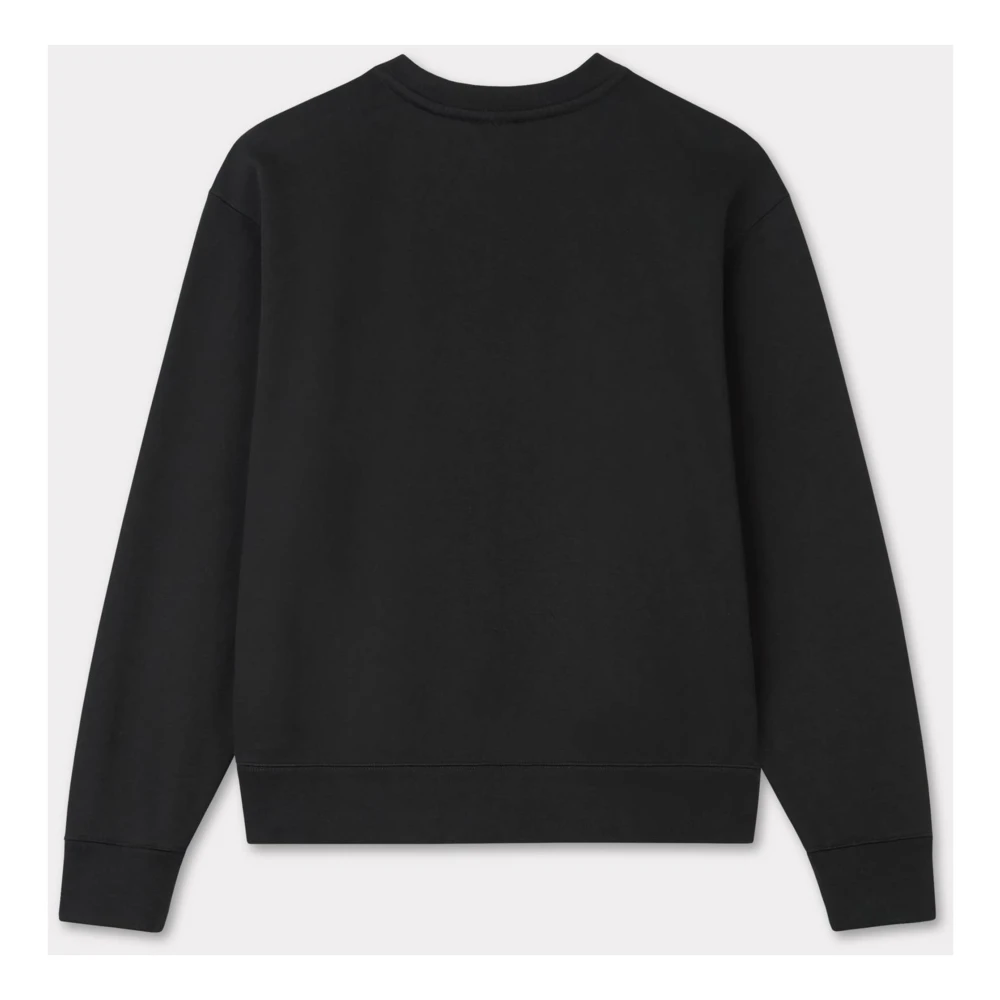 Kenzo Zwarte Geborduurde Sweatshirt Unisex Zacht Black Dames