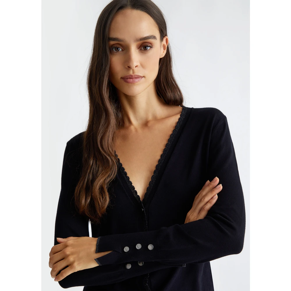 Liu Jo Geknoopte Cardigan Sweater Black Dames