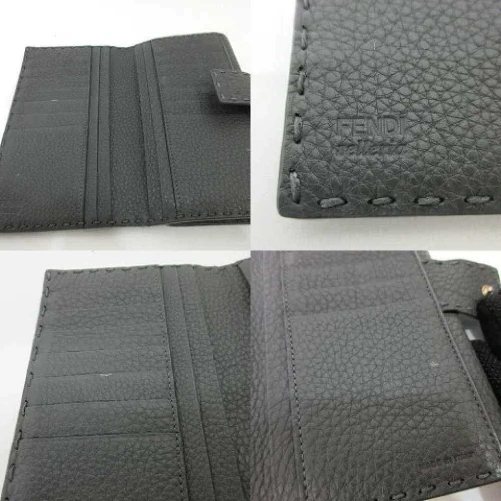 Fendi Vintage Pre-owned Leather wallets Gray Dames
