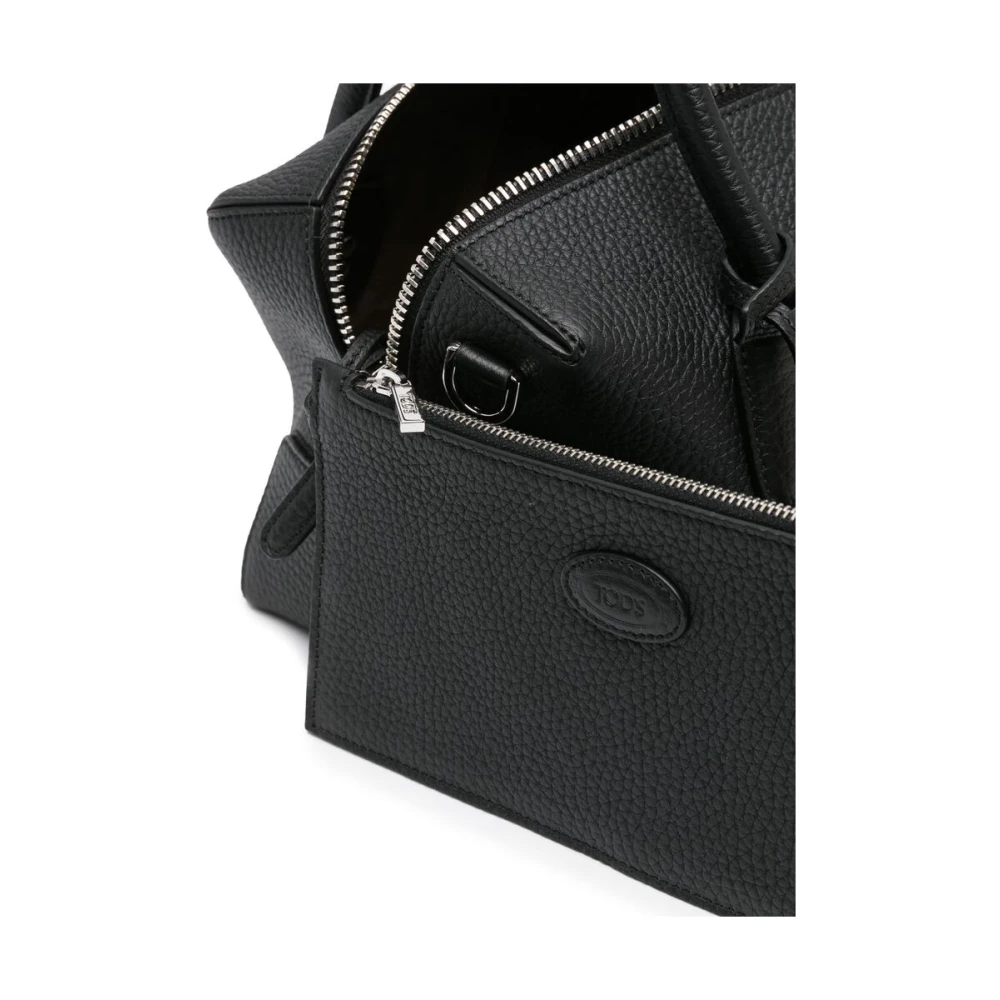TOD'S Schoudertas van Korrelleer met Logopatch Black Dames