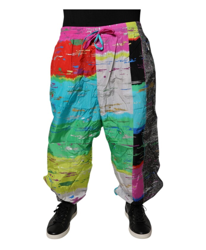 jogger-patchwork-multicolore