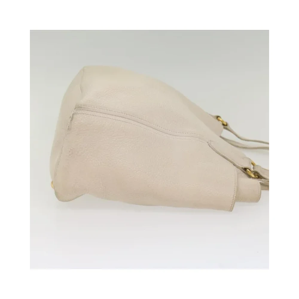 Prada Vintage Pre-owned Leather prada-bags White Dames