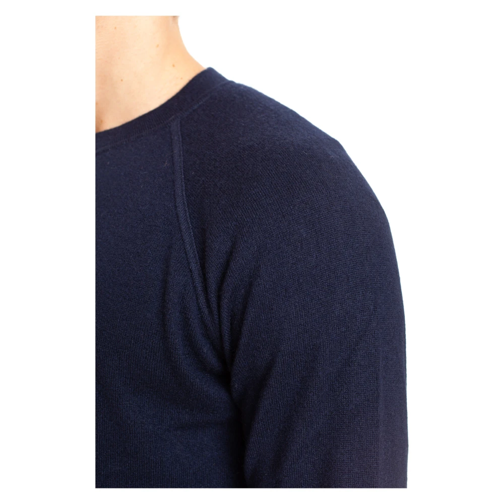 Gran Sasso Round-neck Knitwear Blue Heren
