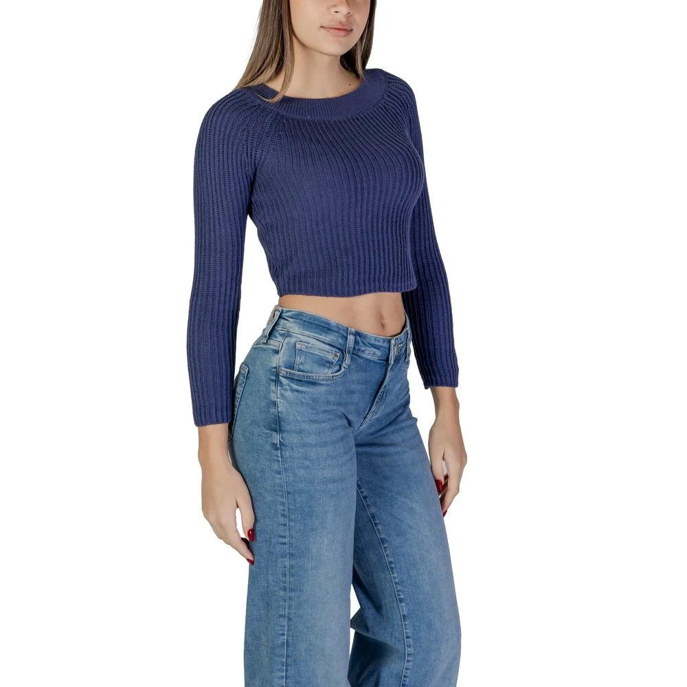Jacqueline de Yong Blauwe Acryl Top & T-Shirt Blue Dames
