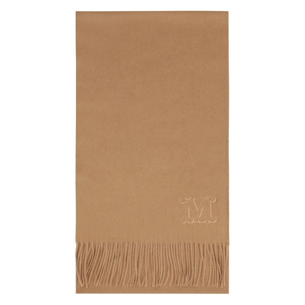 Max Mara Women's Brown Cashmere Fringed Scarf