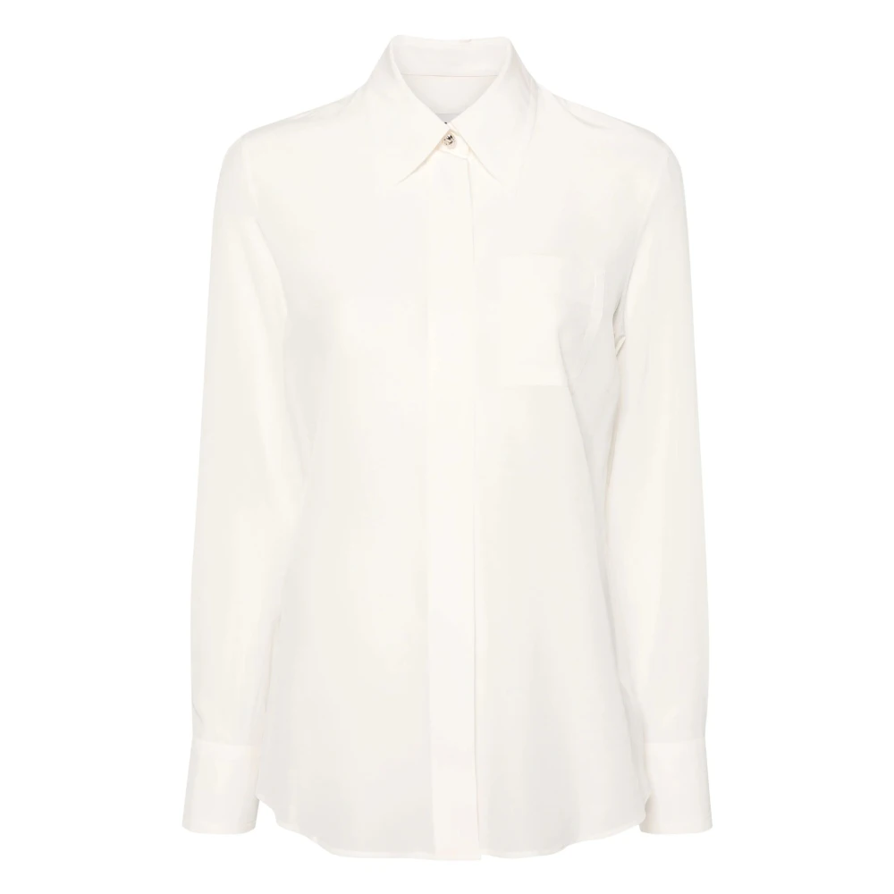 Lanvin White Silk Crepe Shirt - Female - Shirts - Xs - Blouses & Shirts