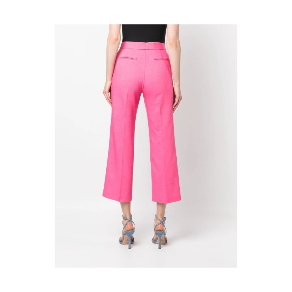 Msgm Cropped Trousers Pink Dames