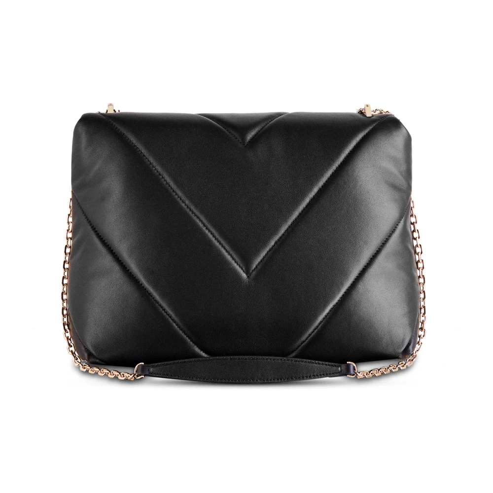 PATRIZIA PEPE Gevoerde Fly Crossbody Tas Black Dames