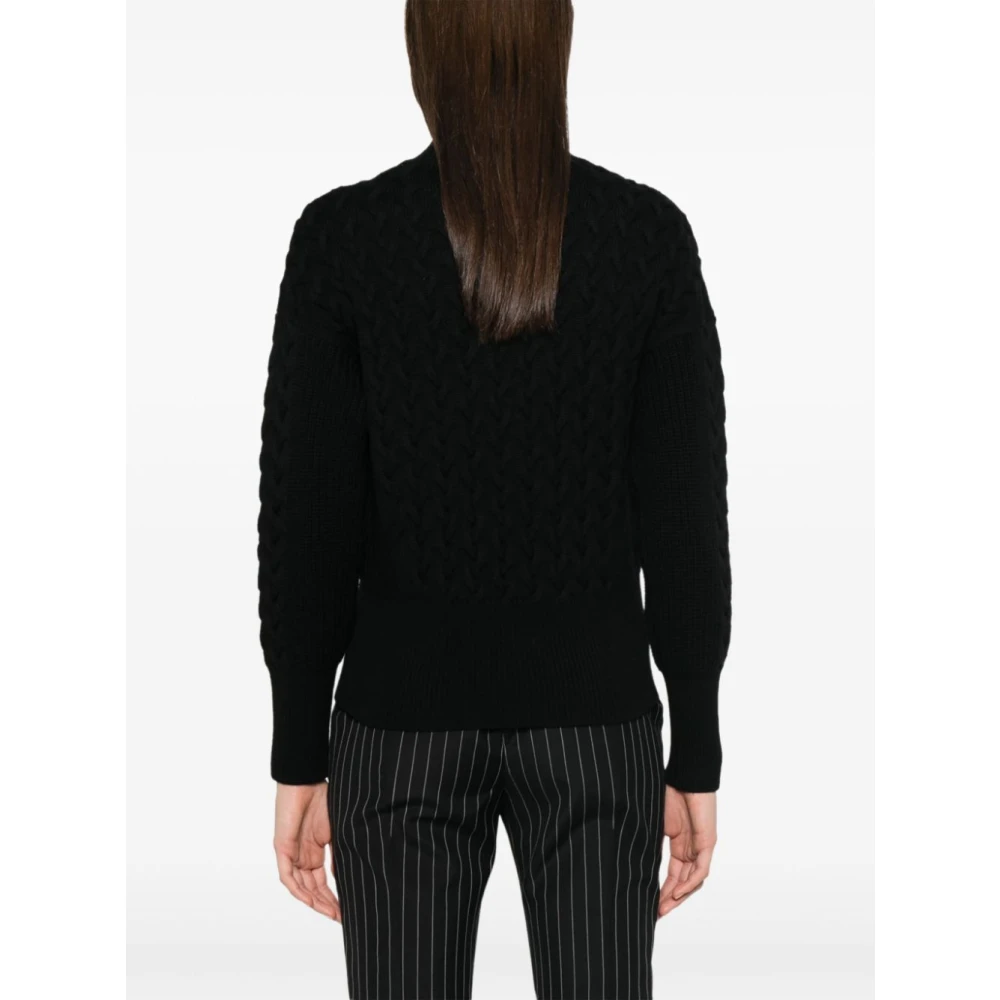 Herno Zwarte Gebreide Top Black Dames