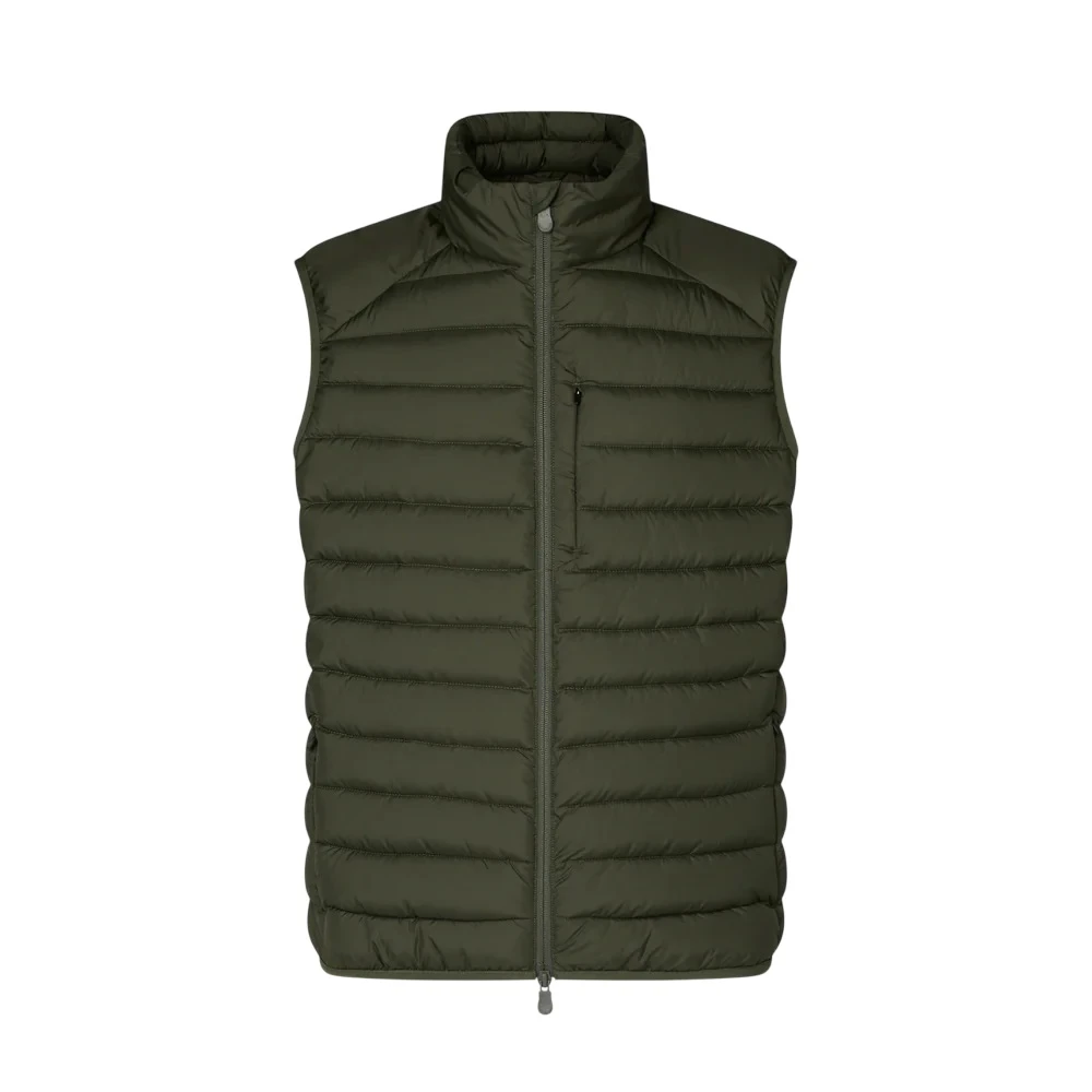 Save The Duck Green Jacket With Stand-Up Collar - Male - Waistcoats - 4XL - Jackets