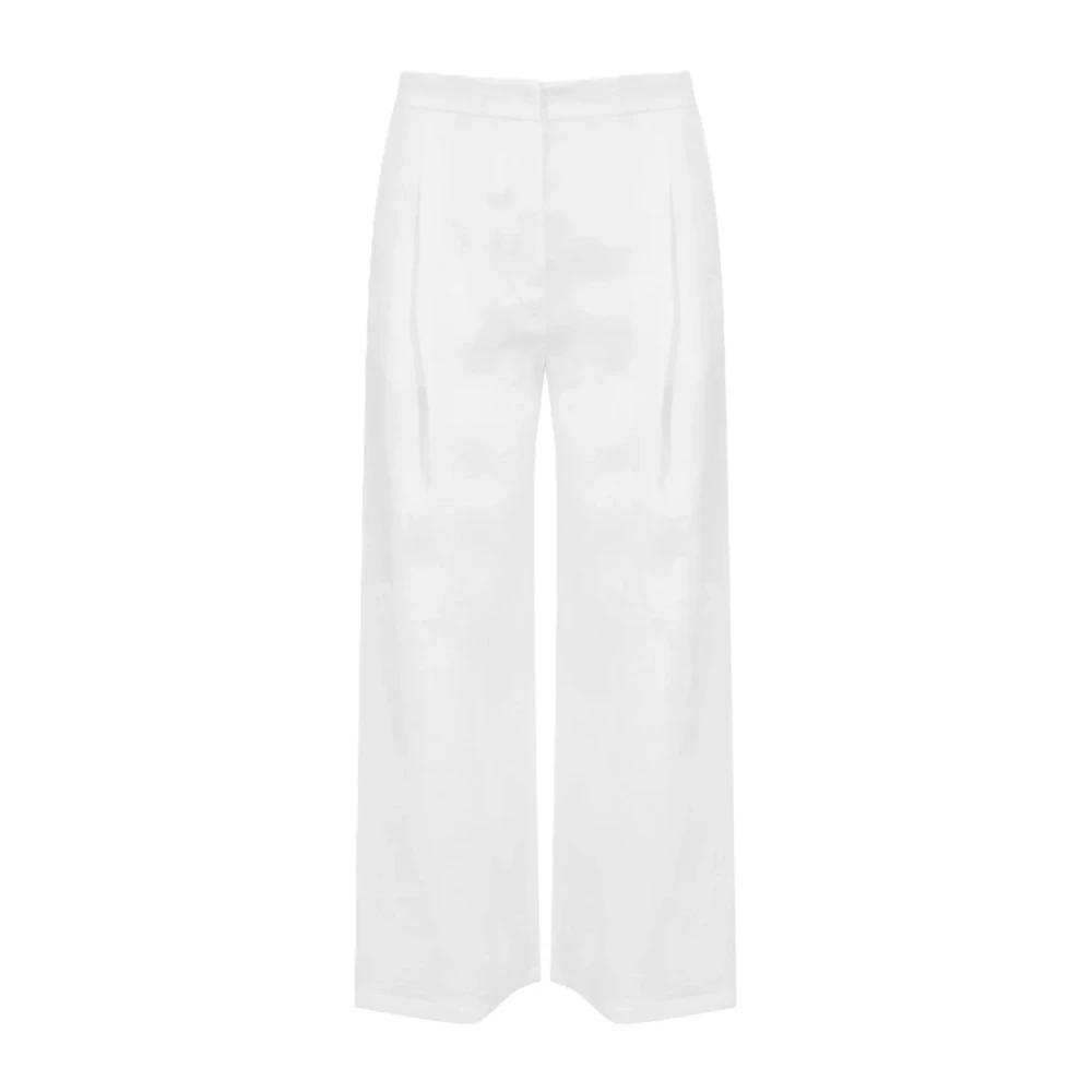 Max Mara Studio Mujer Blanco - Wide Trousers - Trousers - M