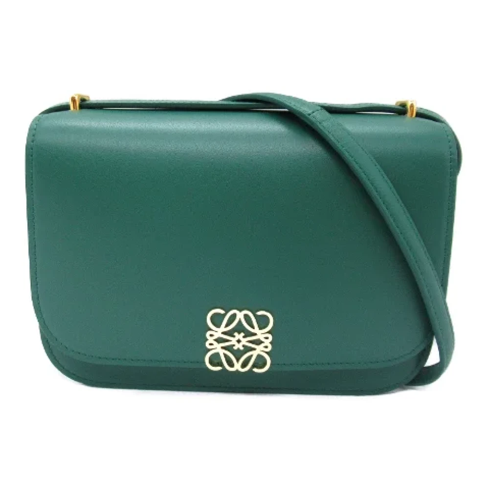 Loewe Pre-owned Leather shoulder-bags Green Dames