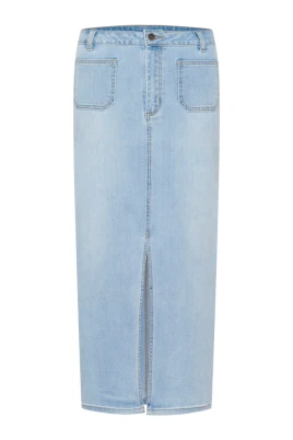 Denim Kjol Ljusblå Tvättad