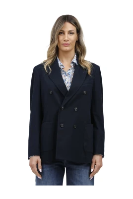Double-Breasted Lightweight Piqué Jacket