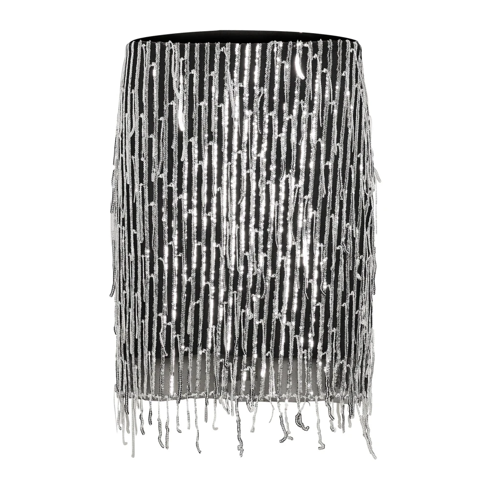 Karen by Simonsen Zilveren Franje Rok Gray Dames