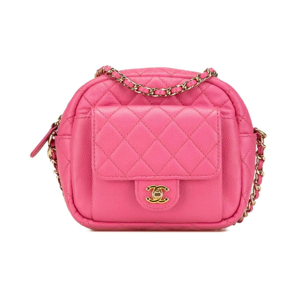 Chanel Vintage Women's Pink Pre-Owned Chanel 19 Mini Flap Bag