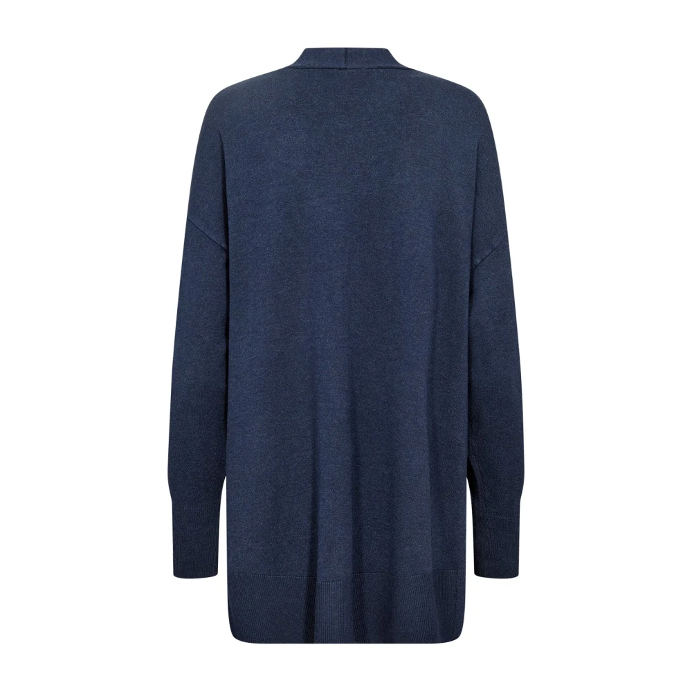 Soyaconcept Blauw V-hals Lang Vest Blue Dames