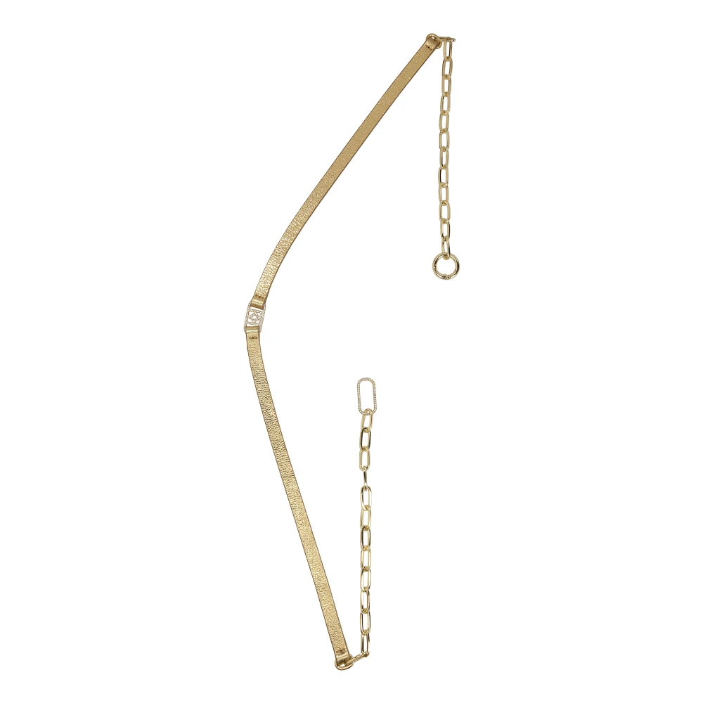 Kazar Gouden riem met ketting en monogram Yellow Dames