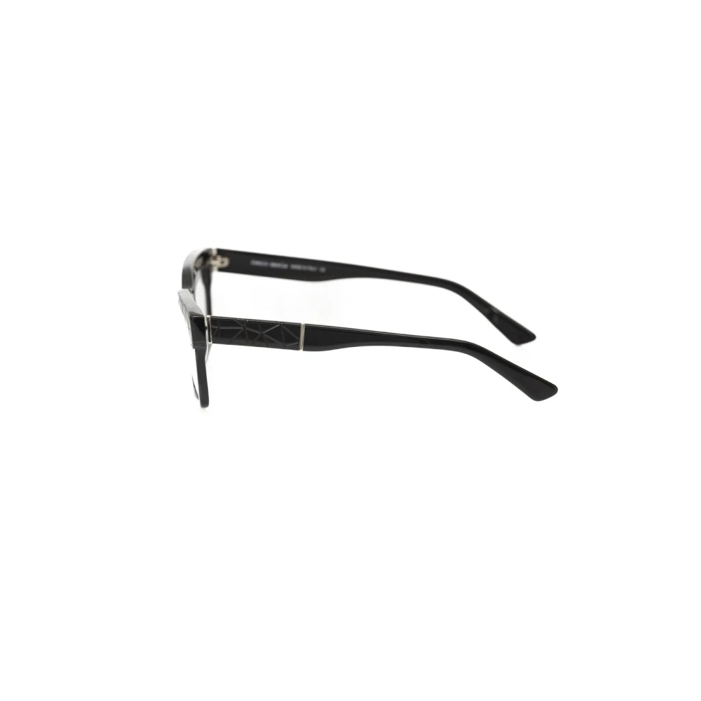 Frankie Morello Geometrische Wayfarer Bril Zwarte Frame Black Heren