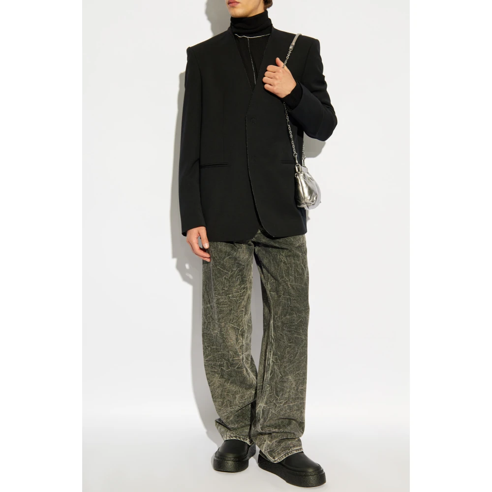 MM6 Maison Margiela Single-breasted Jacket Black Heren