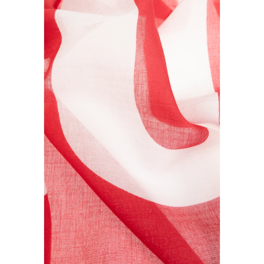 Moschino Sjaal met logo Red Unisex
