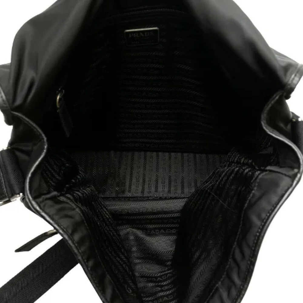 Prada Vintage Pre-owned Canvas crossbody-bags Black Dames