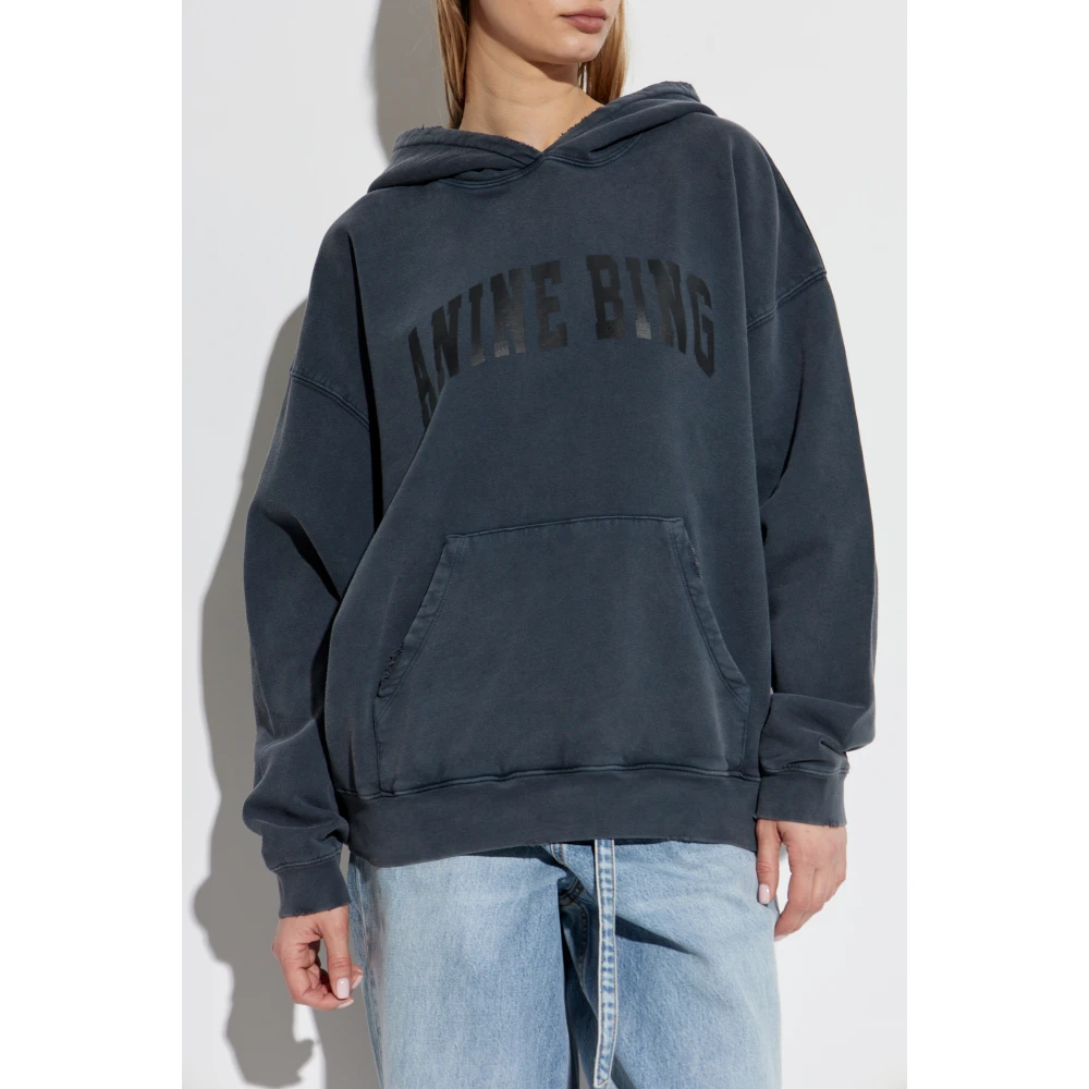 Anine Bing Sweatshirt met Harvey-logo Black Dames