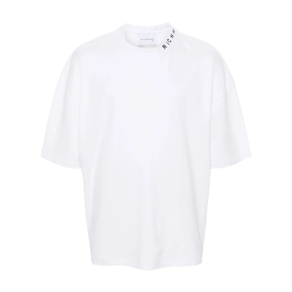 John Richmond Logo Ronde Hals Korte Mouw T-shirt White Heren