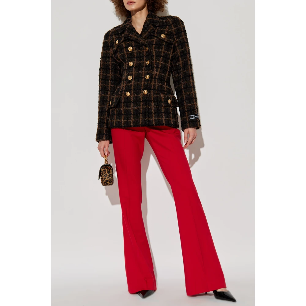 Versace Double-breasted blazer Brown Dames