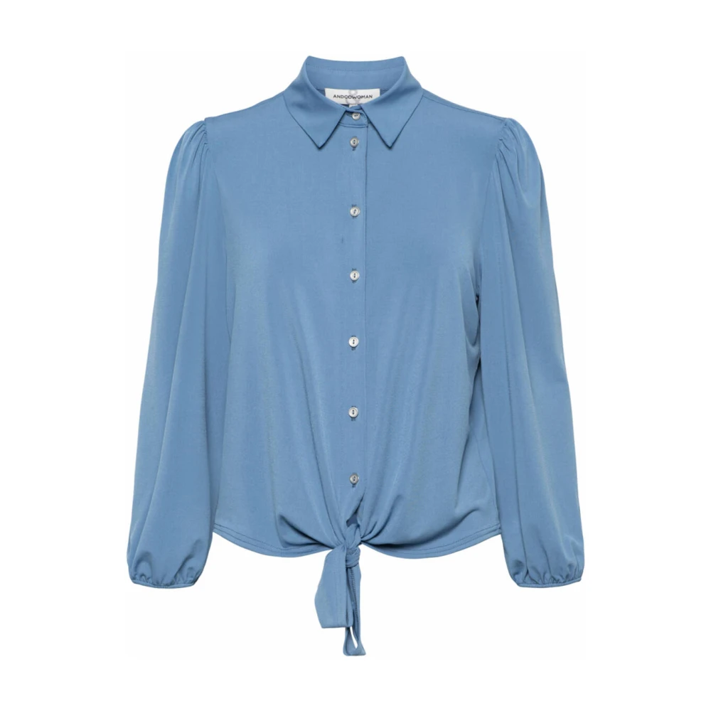 &Co Woman Laila Lange Mouw Blouse Blue Dames