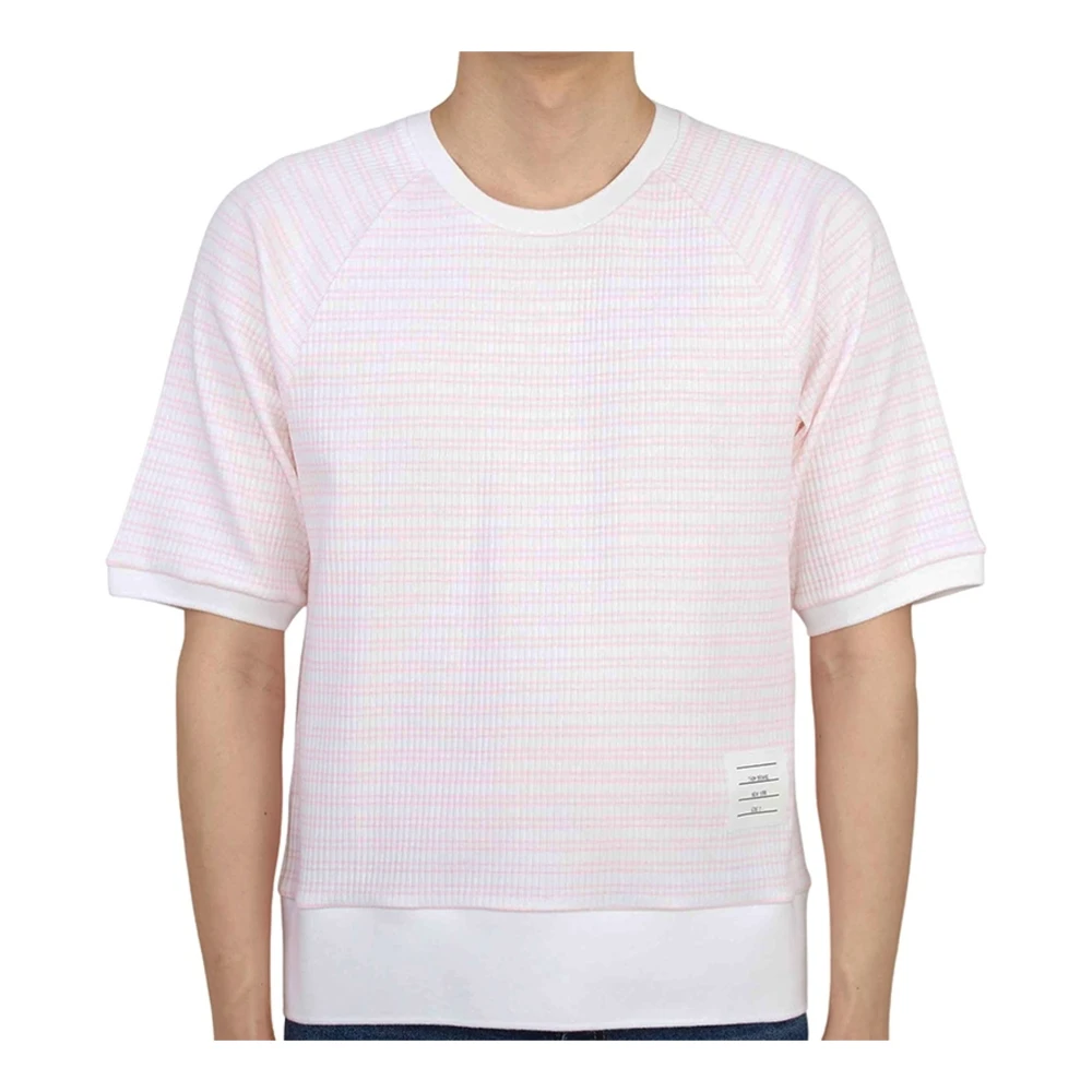 Thom Browne Roze Katoenen T-Shirt Ss22 Pink Heren